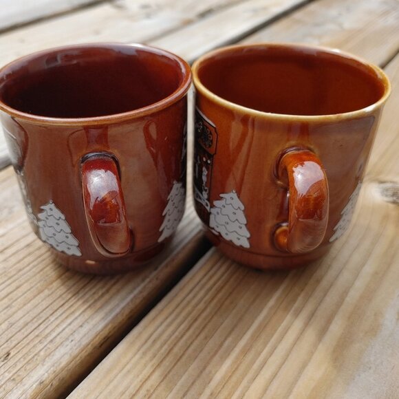Vintage German Christmas Market Mugs Pair - Picture 6 of 9